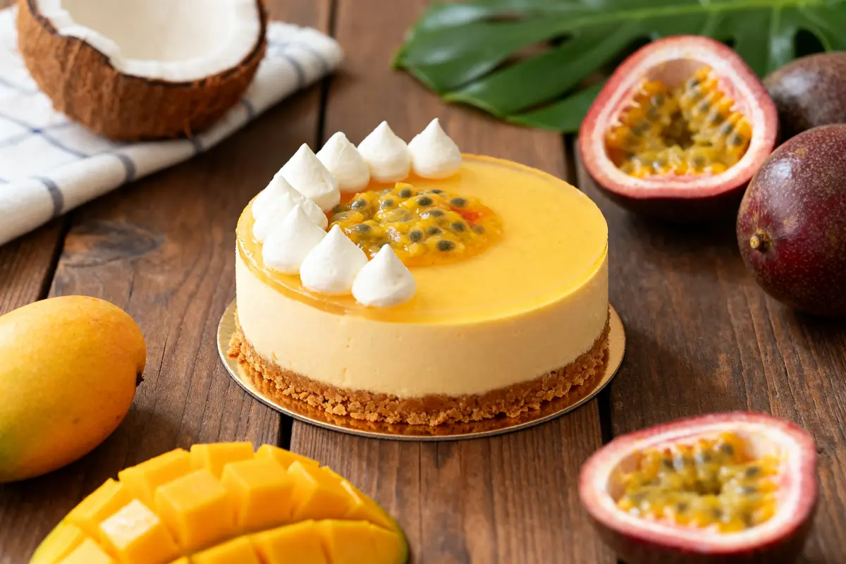 Entremet exotique : recette facile mangue, passion et coco
