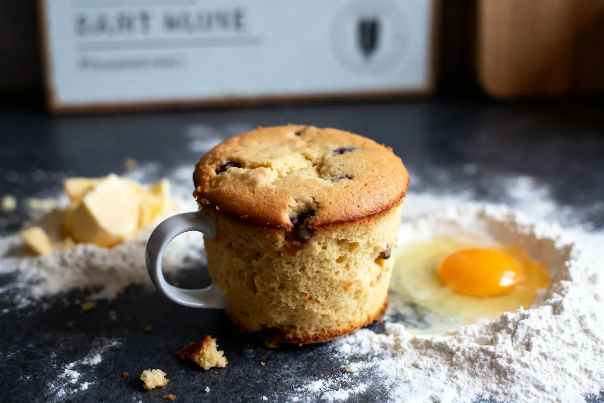Mug cake nature facile et rapide : Recette moelleuse en 5 min