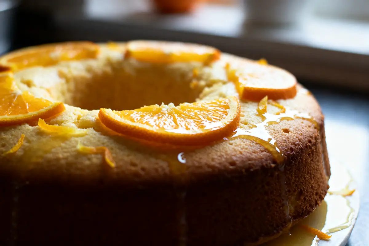 Gâteau moelleux à l'orange avec tranches juteuses, recette de grand-mère du gâteau à l'orange
