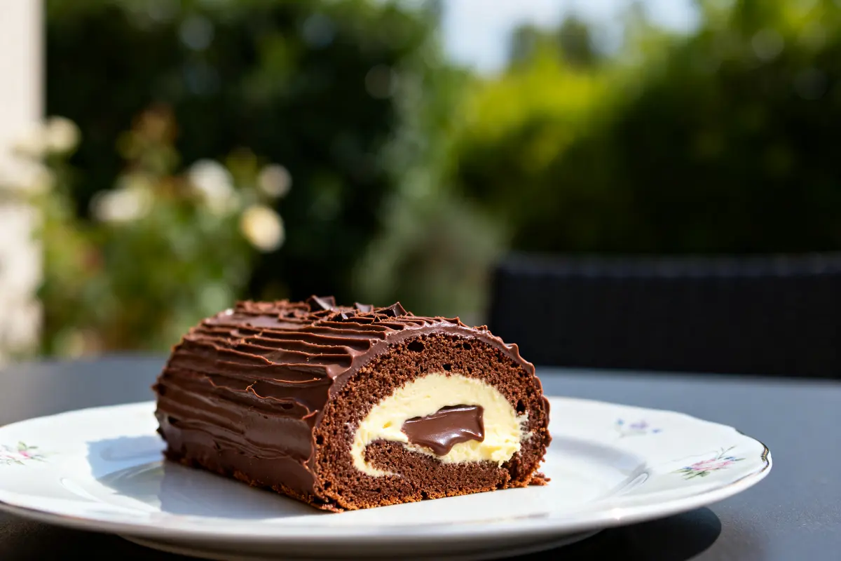 Bûche à la crème au beurre chocolat : Recette facile