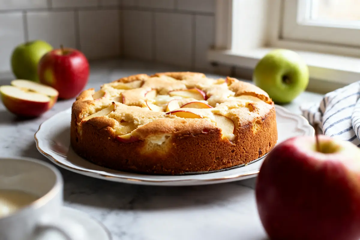 Gâteau au yaourt et aux pommes de grand-mère : Moelleux et facile