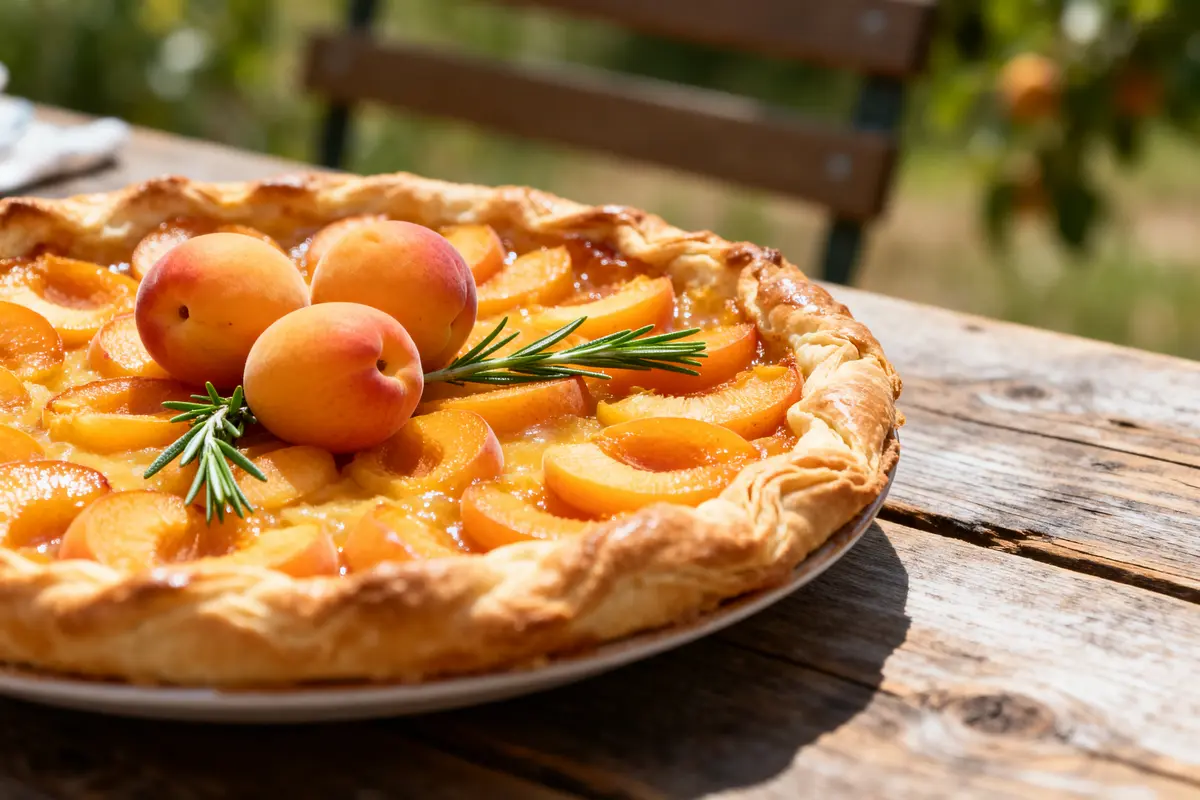 Tarte aux abricots et romarin : Recette rustique facile et délicieuse
