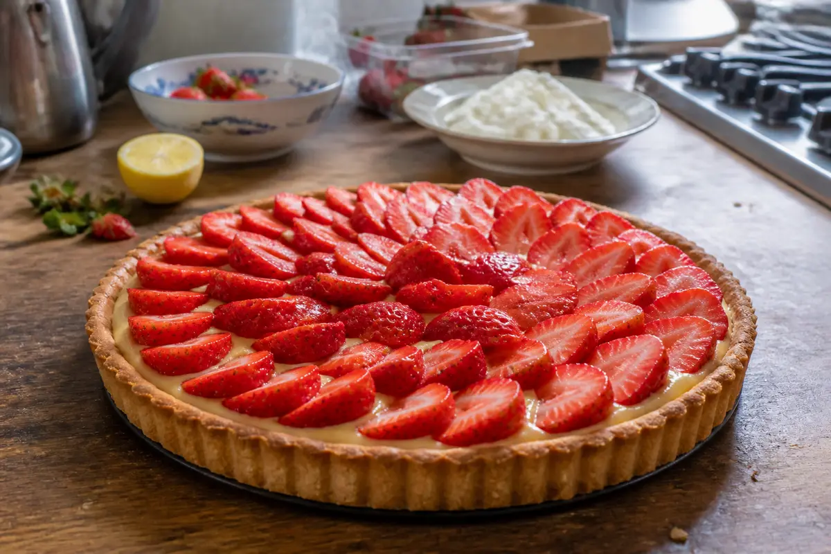 Tarte aux fraises et crème pâtissière : recette traditionnelle