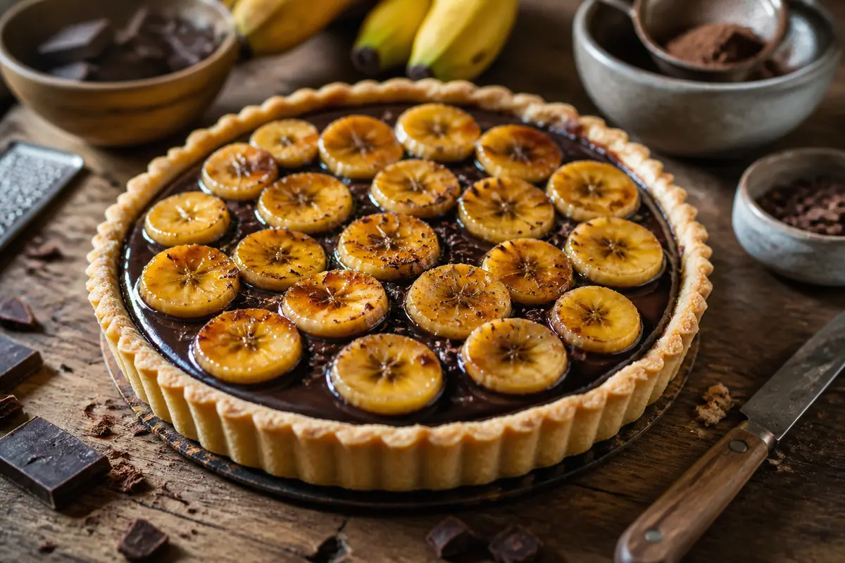 Tarte banane chocolat : La recette succulente à tester !
